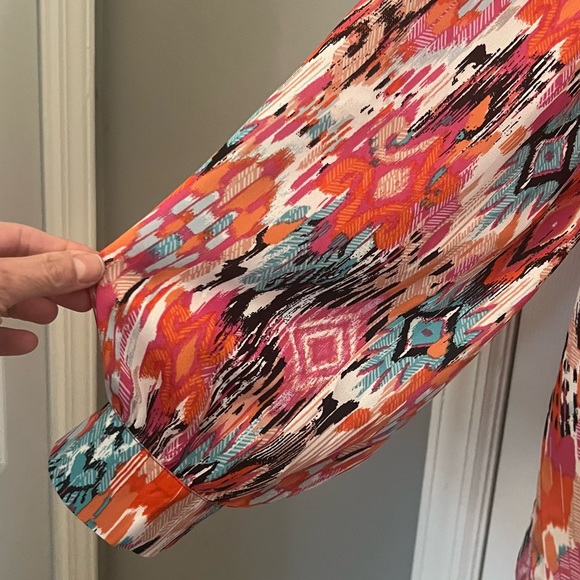 Multi color Pleione blouse - Ikat Pattern - Picture 3 of 4